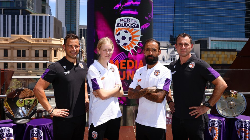 Richard Garcia, Diego Castro, Alex Epakis and Hana Lowry at Season Launch Media Event