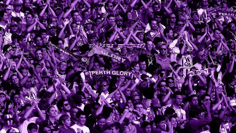 Glory fans in purple