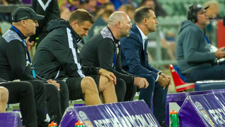 Glory v Sydney FC - VIP - Richard garcia and co on bench