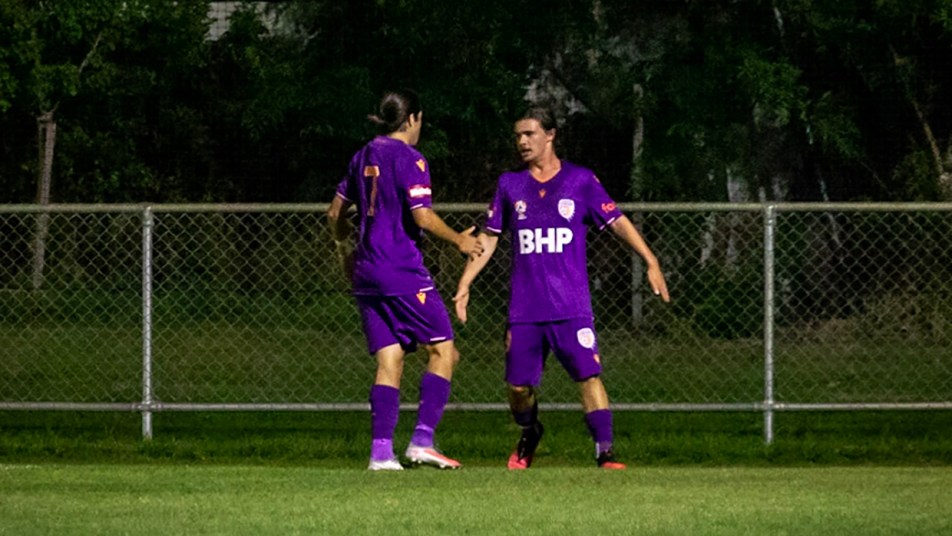 NPL 2021 - Perth SC - Charlie Leech celebrates