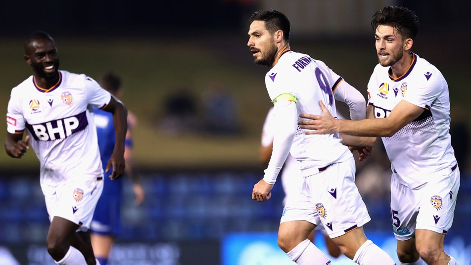 Jets v Glory June 2021 - Bruno Fornaroli celebrates